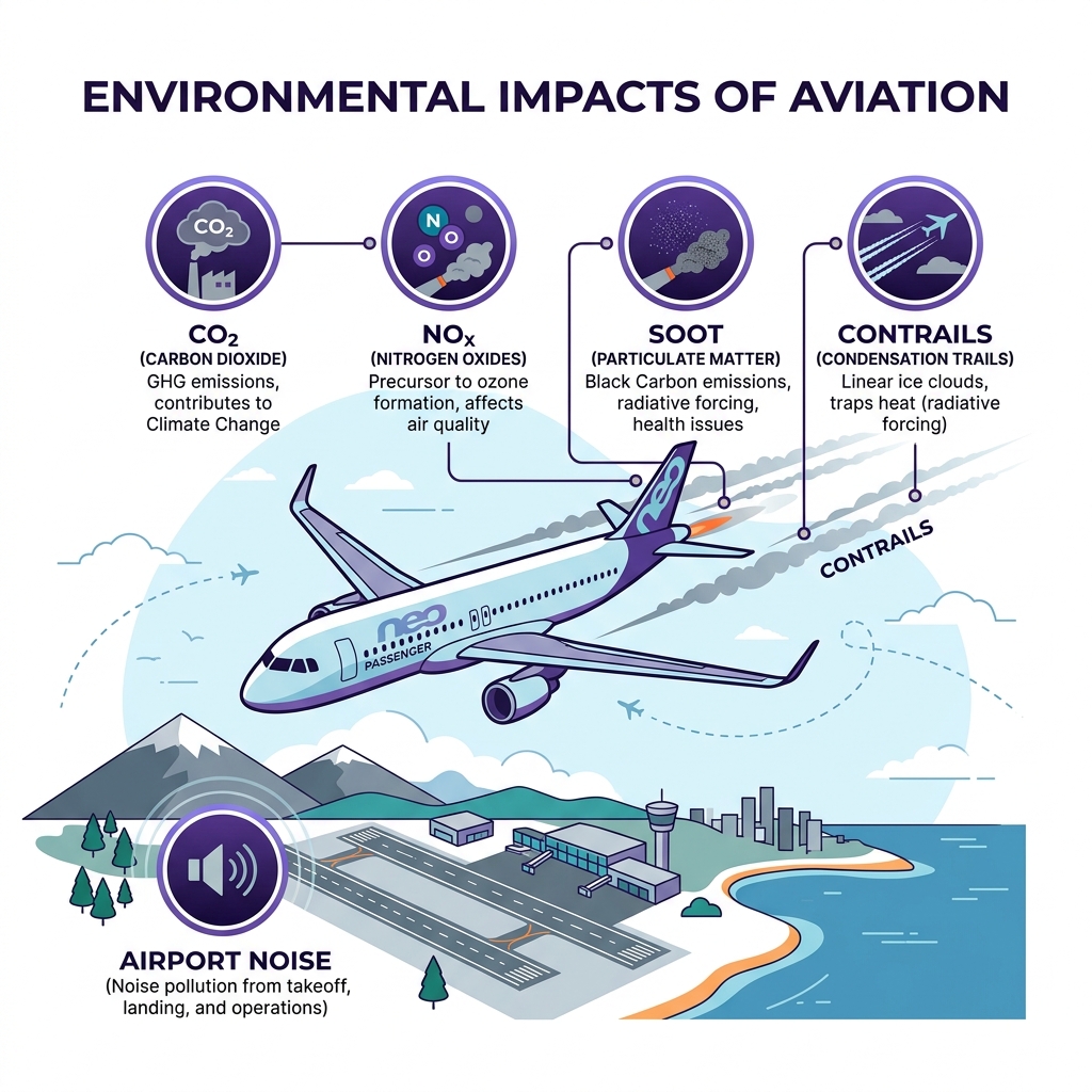 Aviation pollution diagram